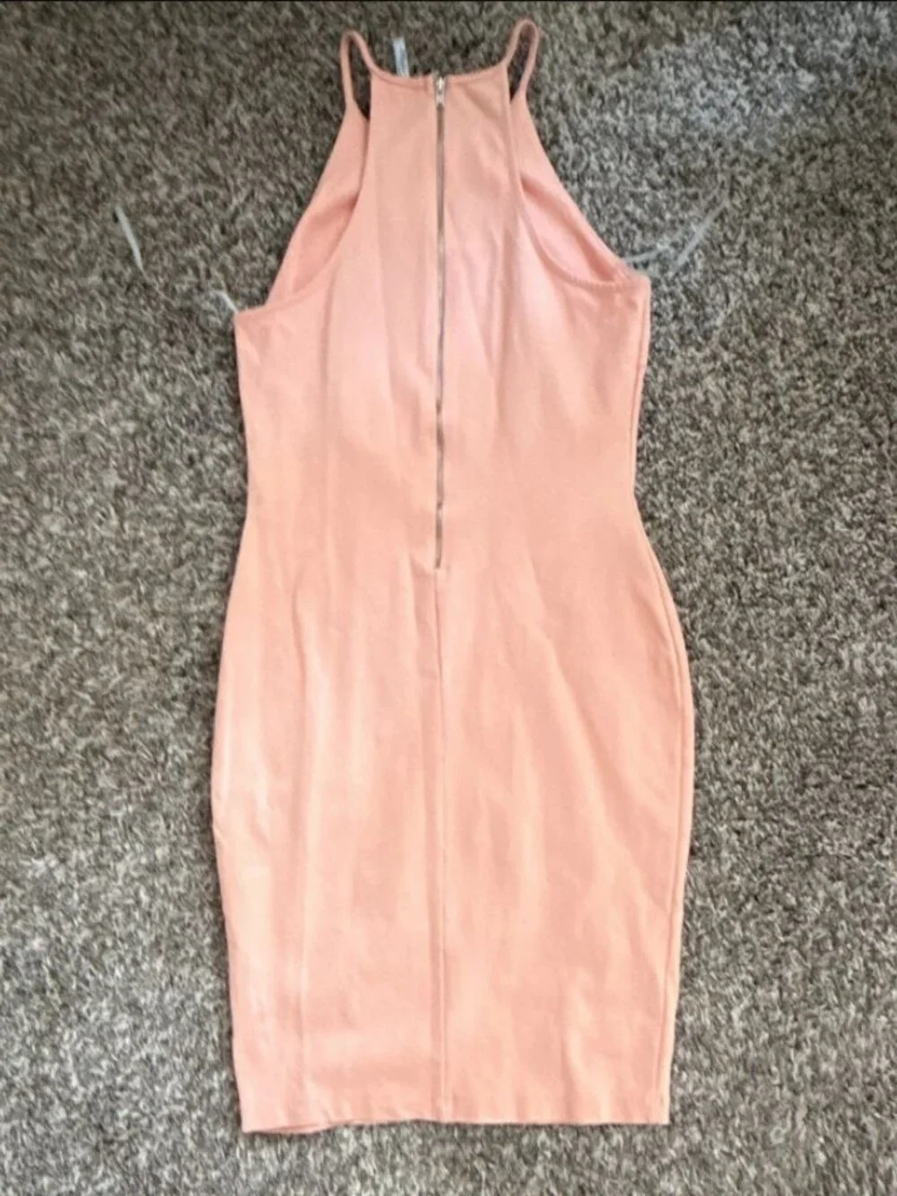 Pepper Women’s Pink Bodycon Dress Sleeveless High Neck Size S